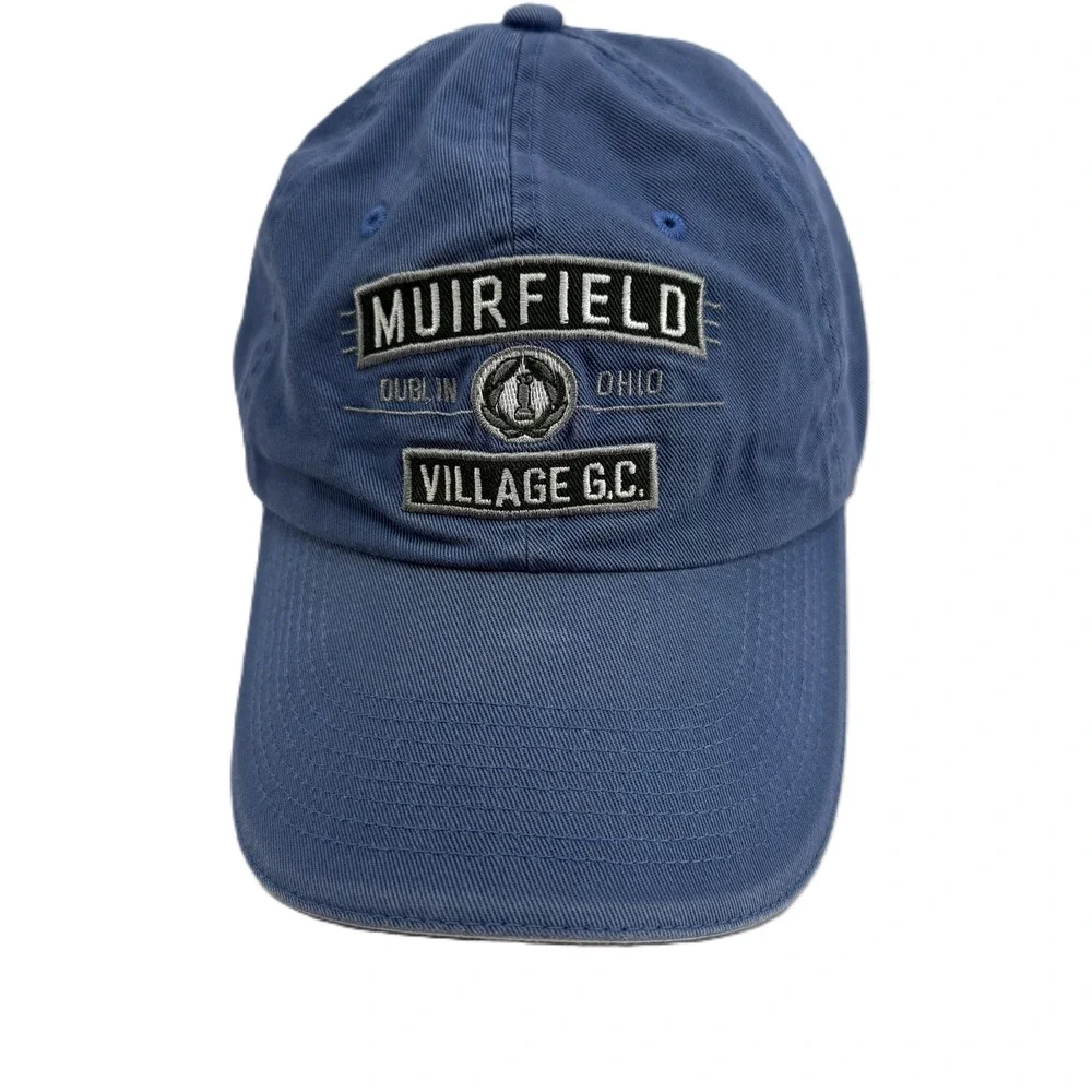 Muirfield Village Golf Hat Mens OSFA Blue Dublin Ohio Golf Course Club